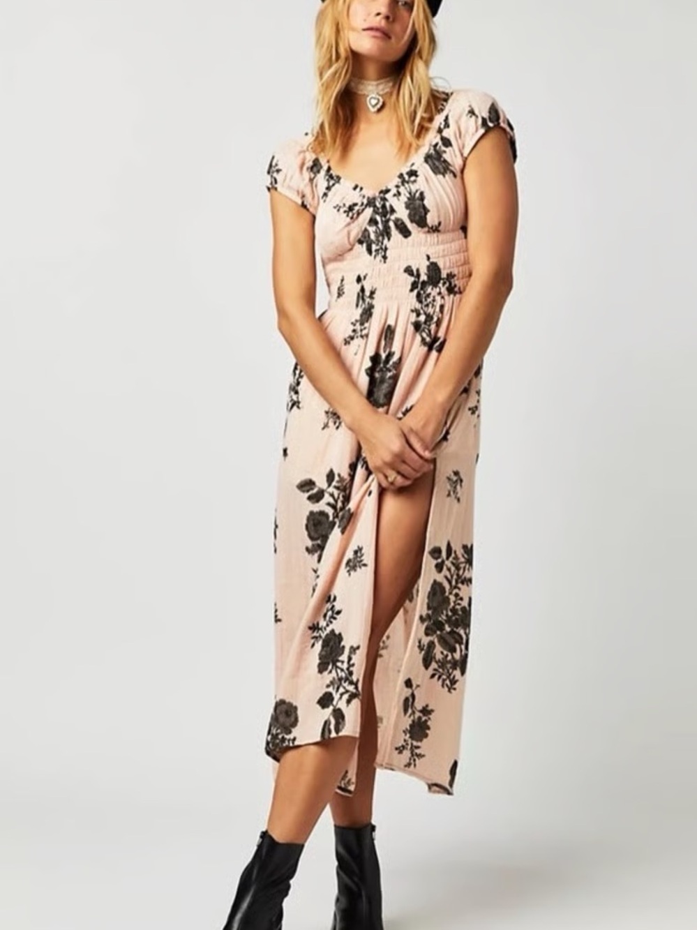 Free People Forget Me Not Midi Dress